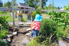 Emily savouring mint